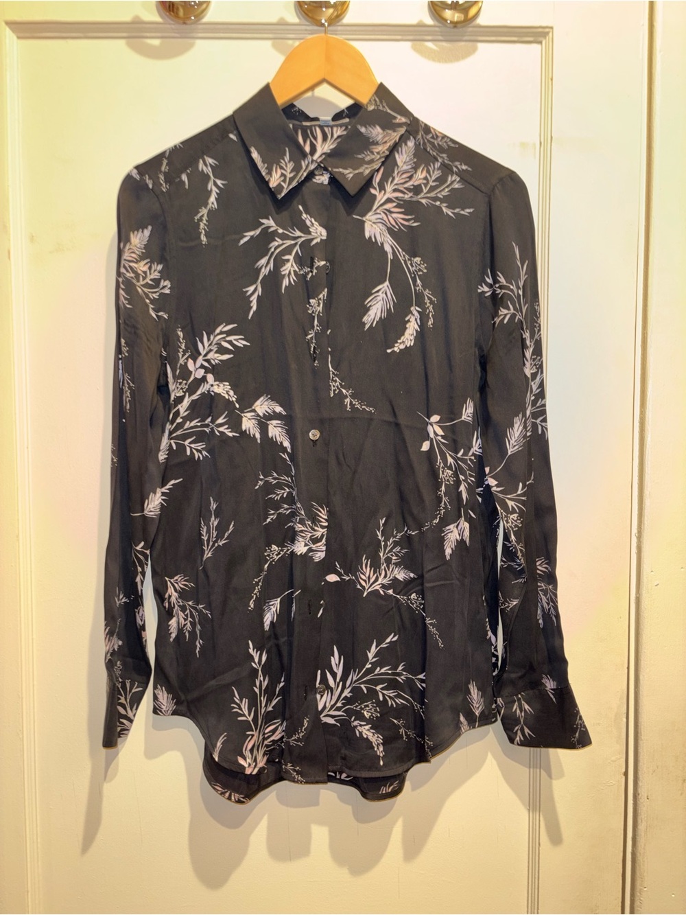 Equipment Dark Blue Floral Print Button-Down Shirt